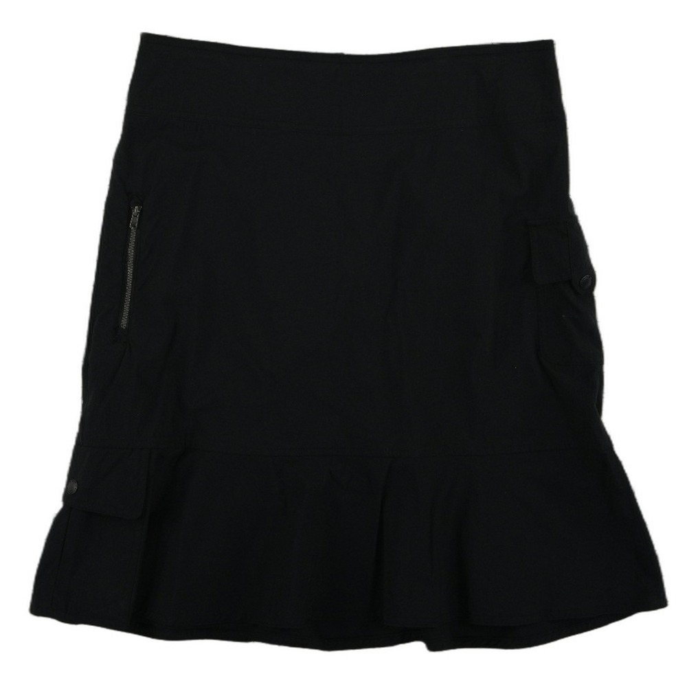 Royal Robbins Skirt Women's Size 8 Black Cargo Flared Hem Hiking Utility Outdoor